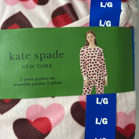 Kate Spade Two-Piece Pajama Set Hearts Large - Picture 4 of 8
